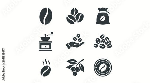 Coffee Beans and Coffee Related Objects.