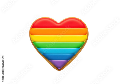 Colorful rainbow heart shape with glitter texture
