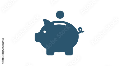 Canvas Print Piggy bank for saving money.