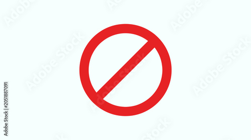 Bild auf Leinwand Red Circle Prohibition Sign Symbol.