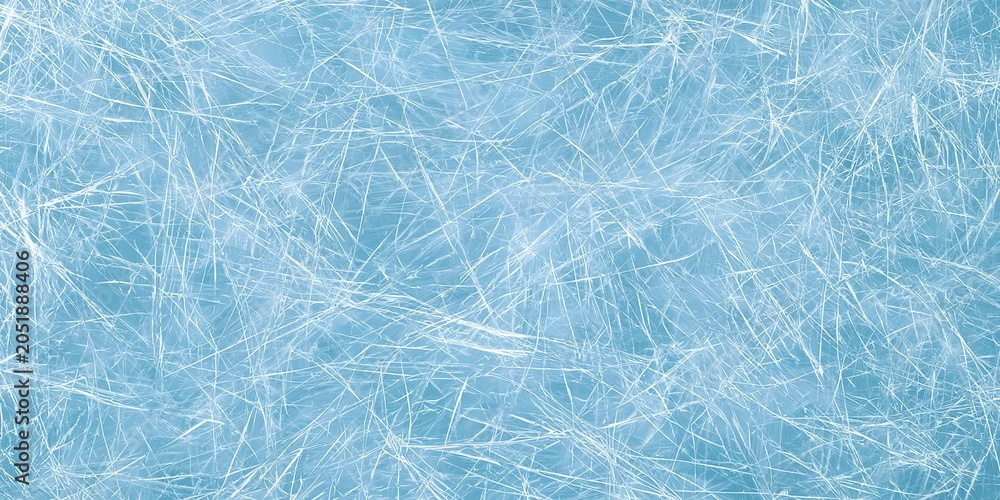 Obraz premium Light Blue Consistent Background Intricate Web Of Fine White Lines Random Ice Scuff Marks Abstract Texture