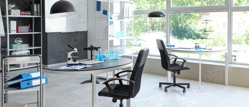 Interior of laboratory with...