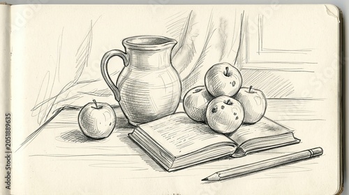 still life with a jug of milk