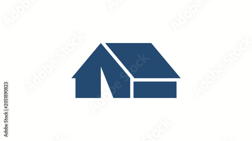 Obraz na płótnie Simple Blue House Roof Icon.