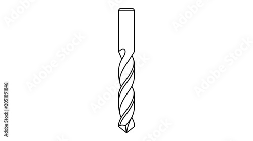 Twist Drill Bit Vector Illustration