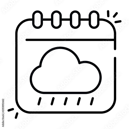 Bild auf Leinwand An icon design of rainy season
