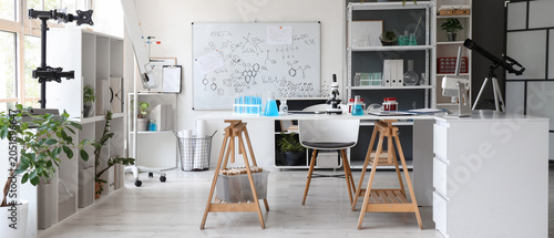 Table and shelving units in...