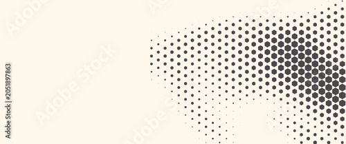 Heksagon Bentuk Vektor Gelombang Osilasi Teknologi Geometris Abstrak Diisolasi Pada Latar Belakang Cahaya. Setengah Hex Retro Pola Sederhana. Wallpaper Teknologi Dinamis Gaya Minimal 80-an