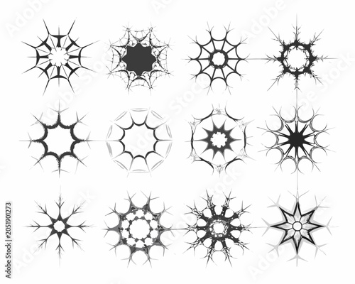 Bild auf Leinwand Crack fracture designs monochromatic vector illustration on white background