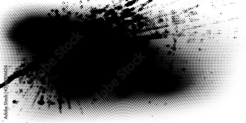 Foto Basic halftone dots effect in black and white color