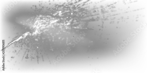 Foto Basic halftone dots effect in black and white color