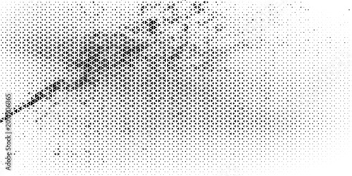 Quadro su tela Basic halftone dots effect in black and white color