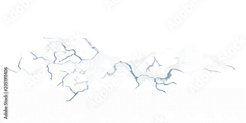 Fotografija Jagged lightning bolt illustration against a black background