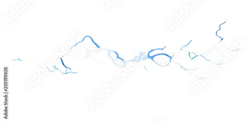 Schilderij op canvas Jagged lightning bolt illustration against a black background