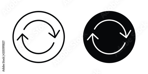 Canvastavla Loop icon illustration, minimalist vector symbol on white background representin