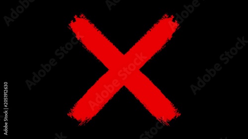 Red cross mark animation, 4k loopable with alpha channel.red cross mark, X brush mark on transparent background.
cross painted by wide brush, X cross Mark, Animated red x mark doodle hand drawn cross.