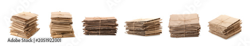 Stacked cardboard recycling...