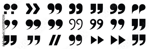 Canvas-taulu Quote Mark Speech Icons, quotation and dialogue symbols