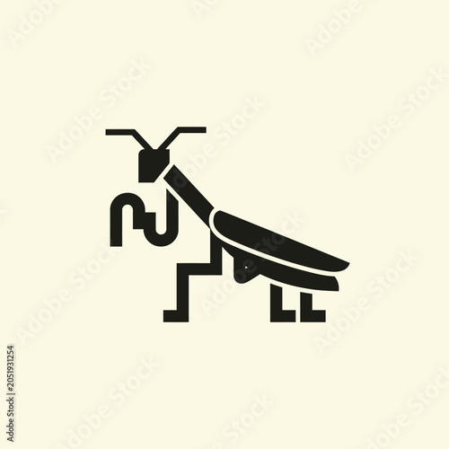 Photos Black grasshopper insect graphic design.