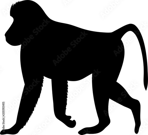Photography African Baboon Silhouette Clipart for Cricut and Craft Use