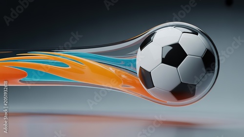 Vibrant dynamic Football World Cup themed graphic with bold red blue accents designed for promotional banners social media posts and event marketing materials
