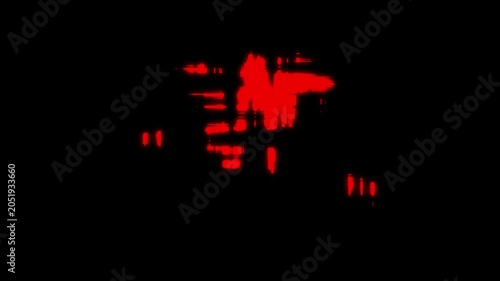 Expanding red ink bloom animation on black screen, organic watercolor spread effect with smooth transition movement and artistic fluid texture in 4K.