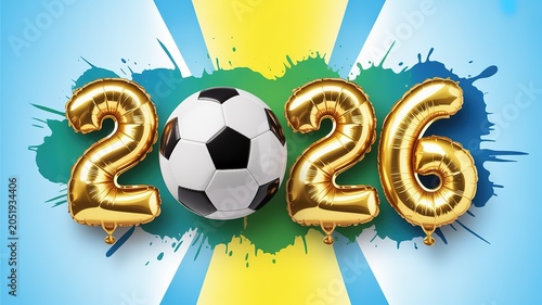 Dynamic Abstract Graphics for World Cup Football Promotions Bold Red Blue Yellow Hues Highlighting Tournament Excitement for Digital and Print Campaigns