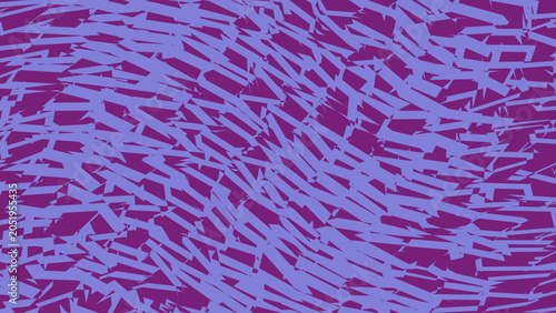 Bild auf Leinwand Abstract chaotic pattern of fragmented lines in purple and lavender hues