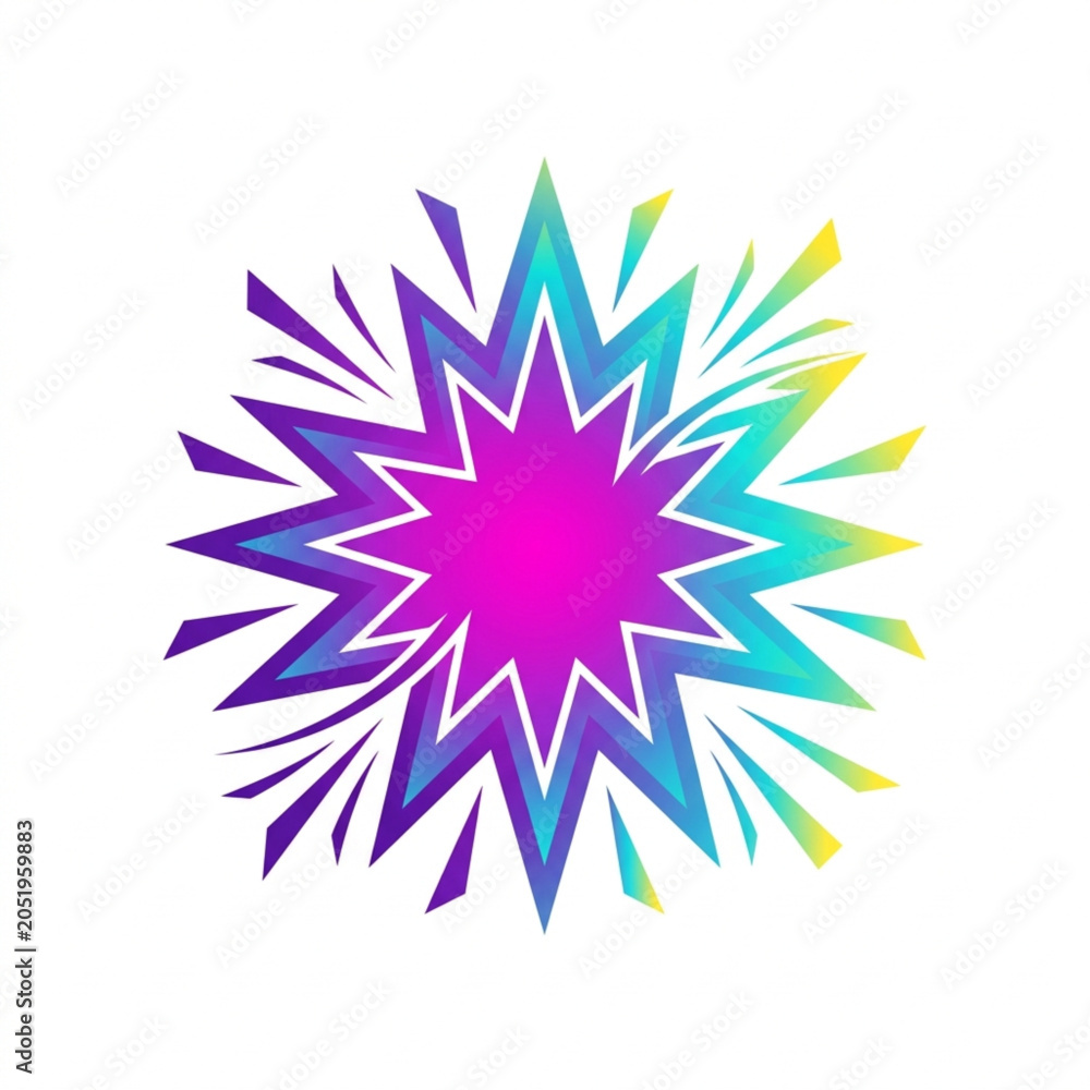 Obraz premium Vibrant abstract explosion of color and light.