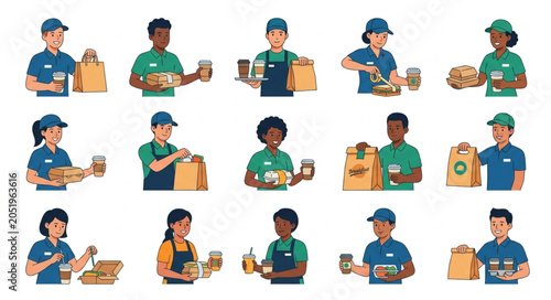 Foto Children Packing Groceries with Delightful Faces.