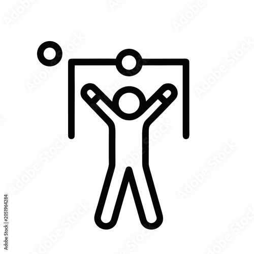 Goal celebration with raised arms