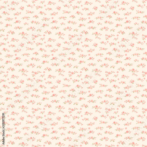 Cottage Sakura	cream background soft pastel
