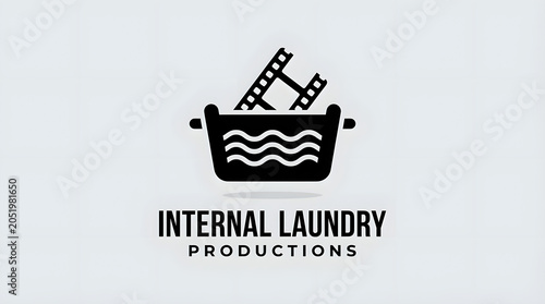 Internal Laundry Productions Film Strip Laundry Logo Design