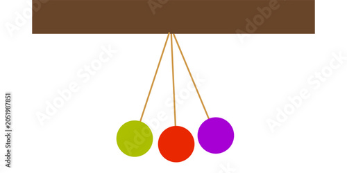 Photos Vector illustration of a simple pendulum, object of study of motion and gravitational force, study of physics, exact sciences
