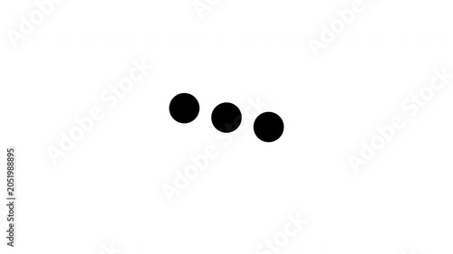 Minimal typing loading dots animation symbolizing message sending, Loading is indicated by a dot. 4K video