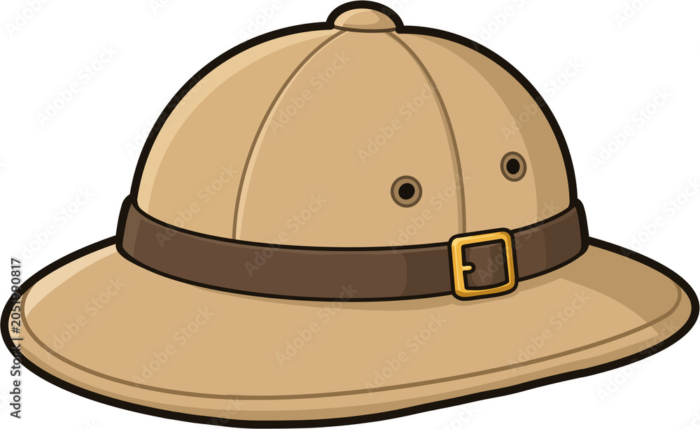 Fototapeta premium Explorer Safari Hat with Brown Belt