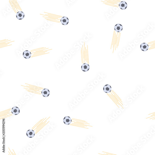 Картината върху платно pattern sprint speed soccer ball cartoon