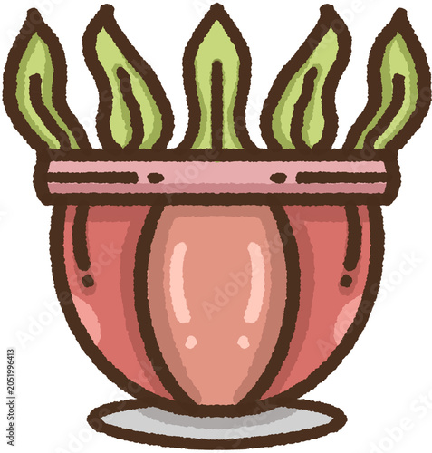 Plant Pot Illustration Poster Art