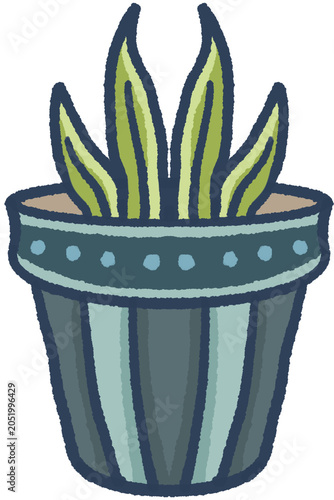 Potted Plant Illustration Artwork