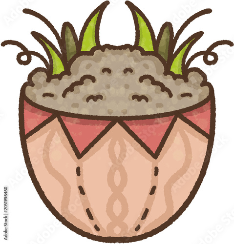 Green Plant Pot Illustration
