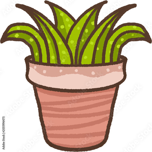 Potted Plant Illustration for Interior