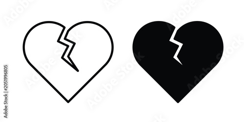 Photography Broken heart icon