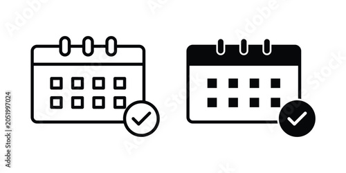 Tableau sur toile Calendar check icon