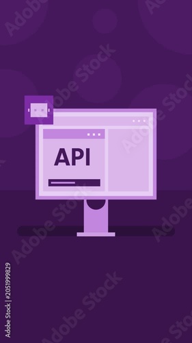 API code integration connecting software and applications to exchange data based on protocols for artificial intelligence implementation, data processing, authentication and payment processing