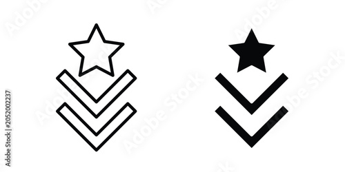 Fotografie Military rank badge icon