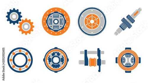 Foto Industrial Gear Mechanical Components.
