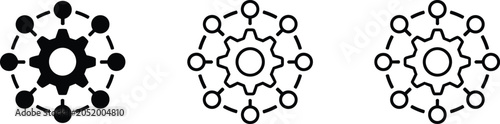 Foto Network Connection Icons for Team Collaboration
