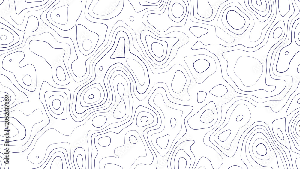 Obraz premium Seamless Topographic Map Pattern Background with Contour Lines