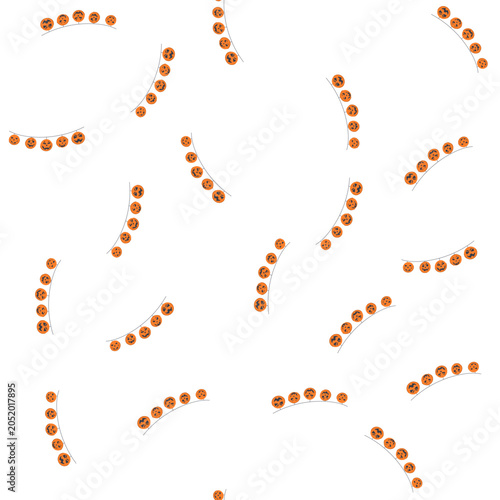 Foto pattern pumpkin halloween garland cartoon