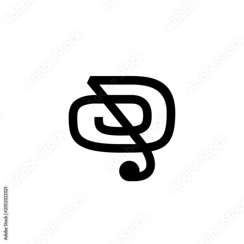 q letter music clef notes logo vector icon illustration